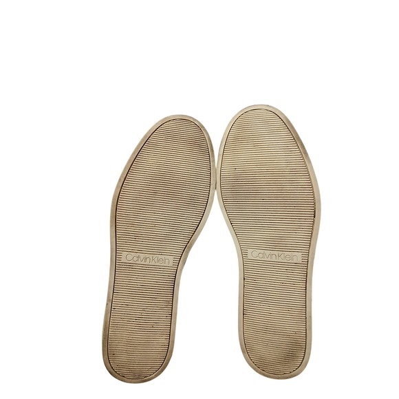 Calvin Klein Canvas Monogram Slip On Sneakers Tan Brown Women's Size 8 - Picture 7 of 7